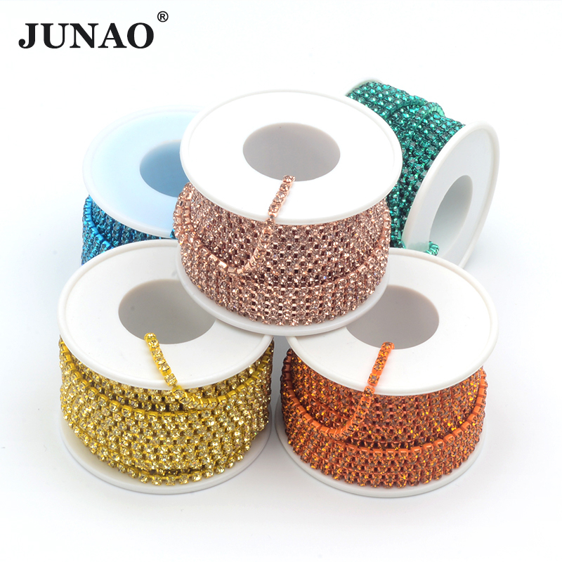Rhinestone Banding Trim - JUNAO 10 Yard SS6 SS8 SS12