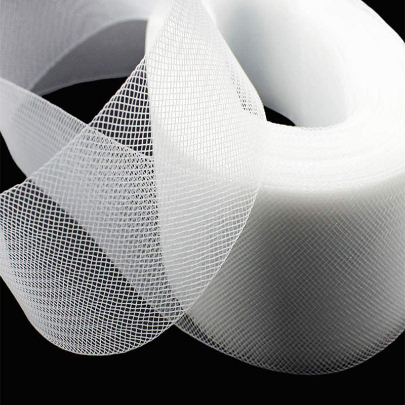 Crystal Mesh Fabric - 1-10cm Flat Plain Hard Stiff Rigid