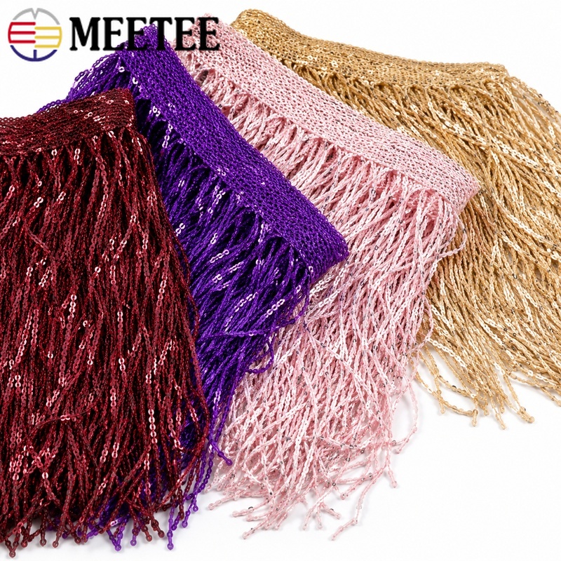 3/5Yards 20cm Sequin Tassel Fr - огляд і ціна Fringe Ribbon Sewing