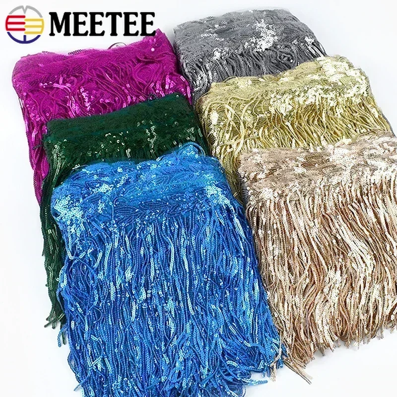 3/5Yards 20cm Sequin Tassel Fr - огляд і ціна Fringe Ribbon Sewing