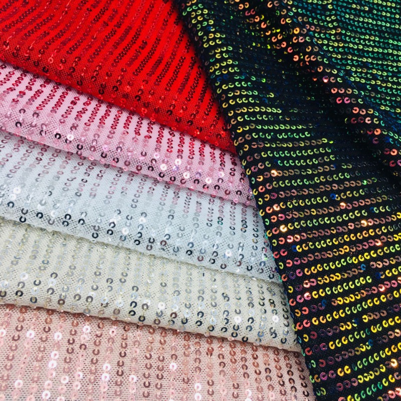 3mm Elastic Mesh Sequins Shinn - огляд і ціна Crystal Mesh Fabric