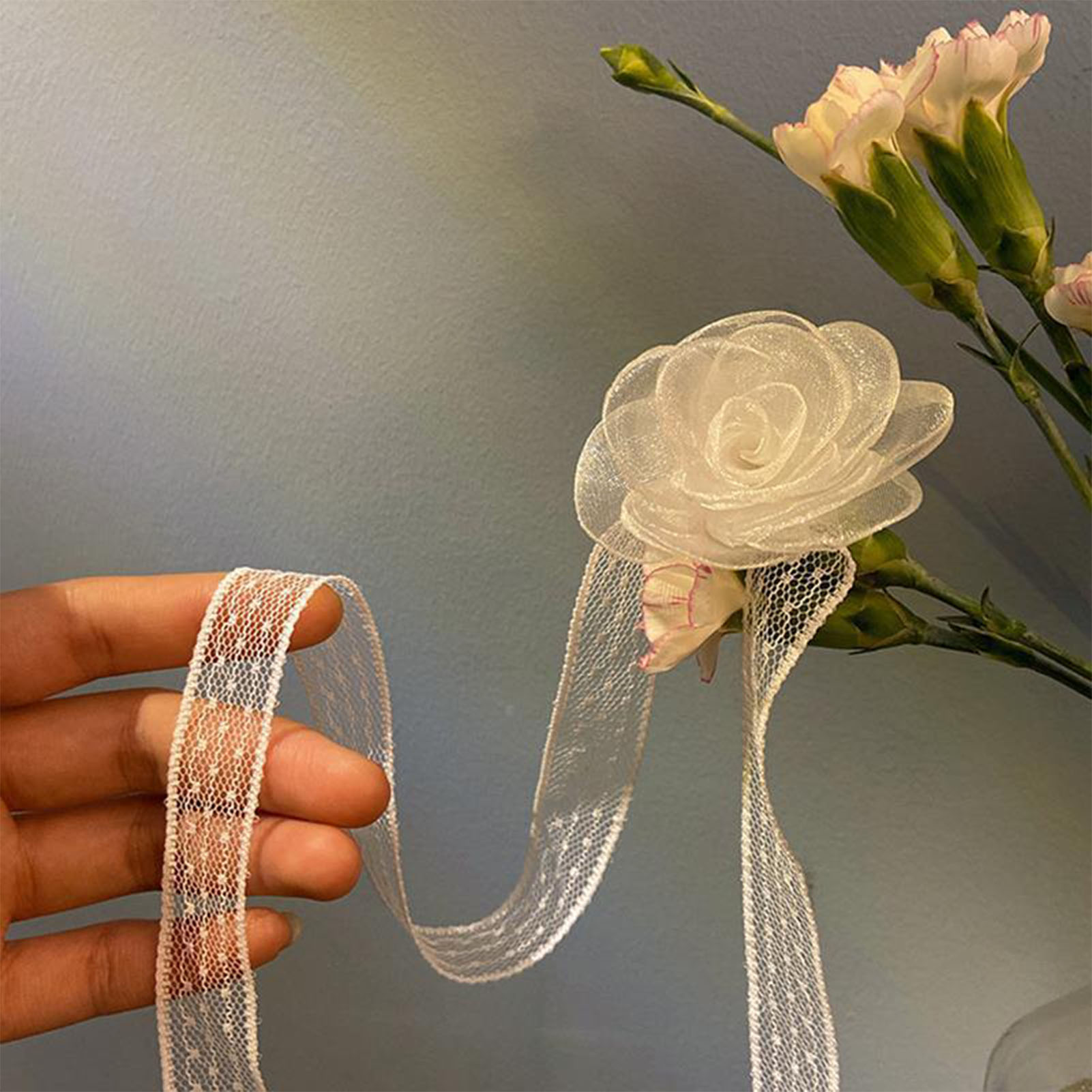 Lace Ribbon Tie Headband With  - огляд і ціна Lace Ribbon Trim