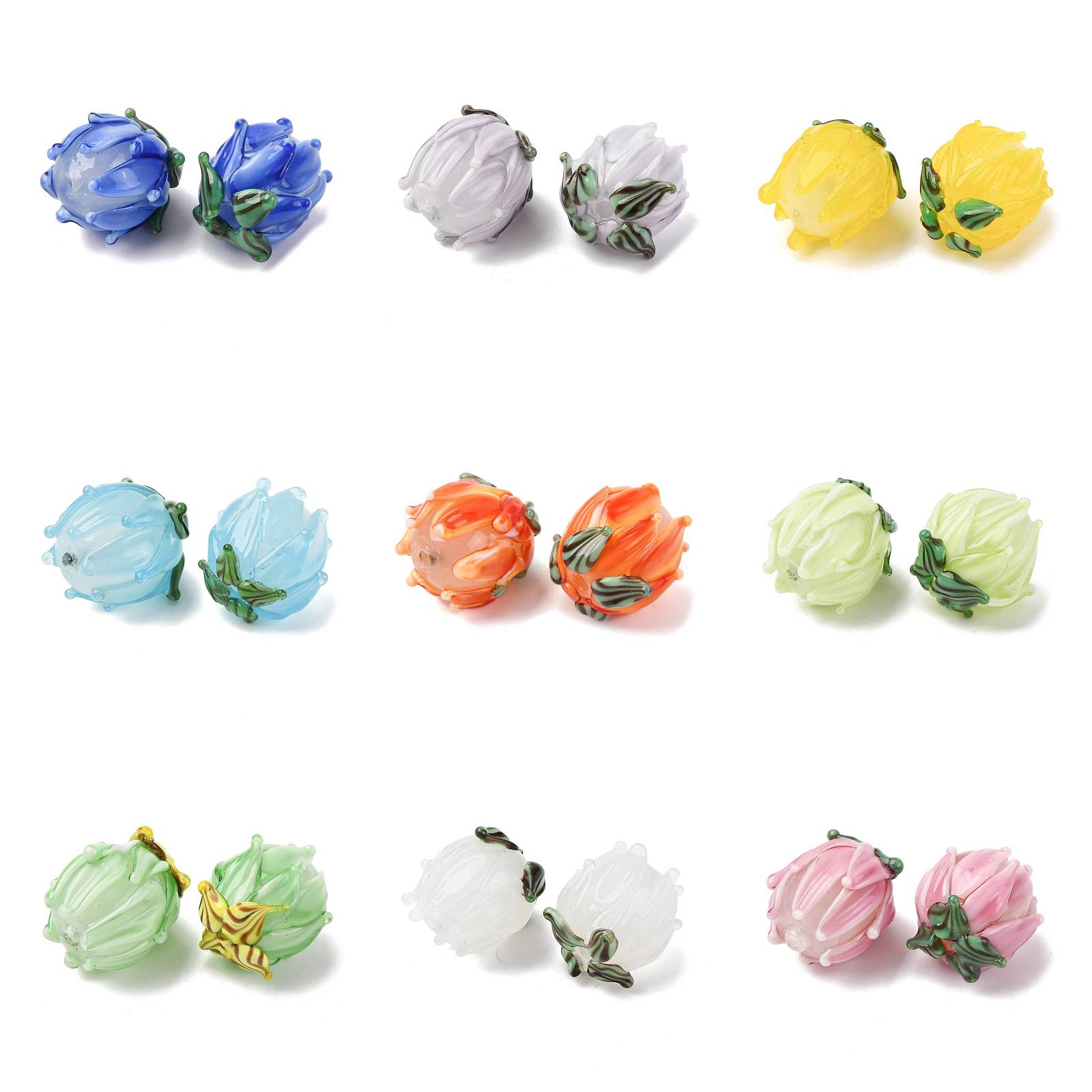 20pcs Handmade Lampwork Tulip  - огляд і ціна Embellishment Crafts