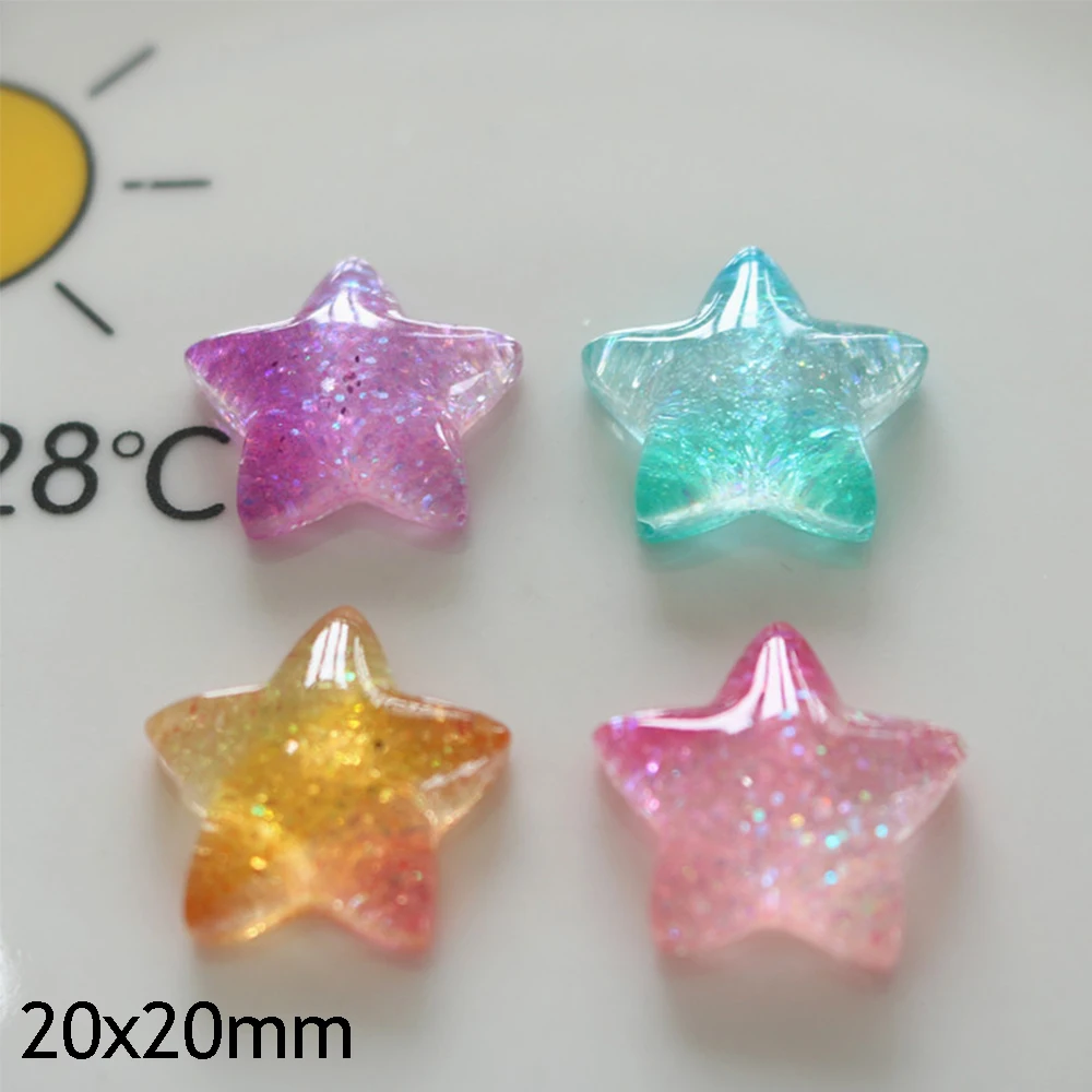 10PCS Gradient Star Series Res - огляд і ціна Christmas Craft Embellishment