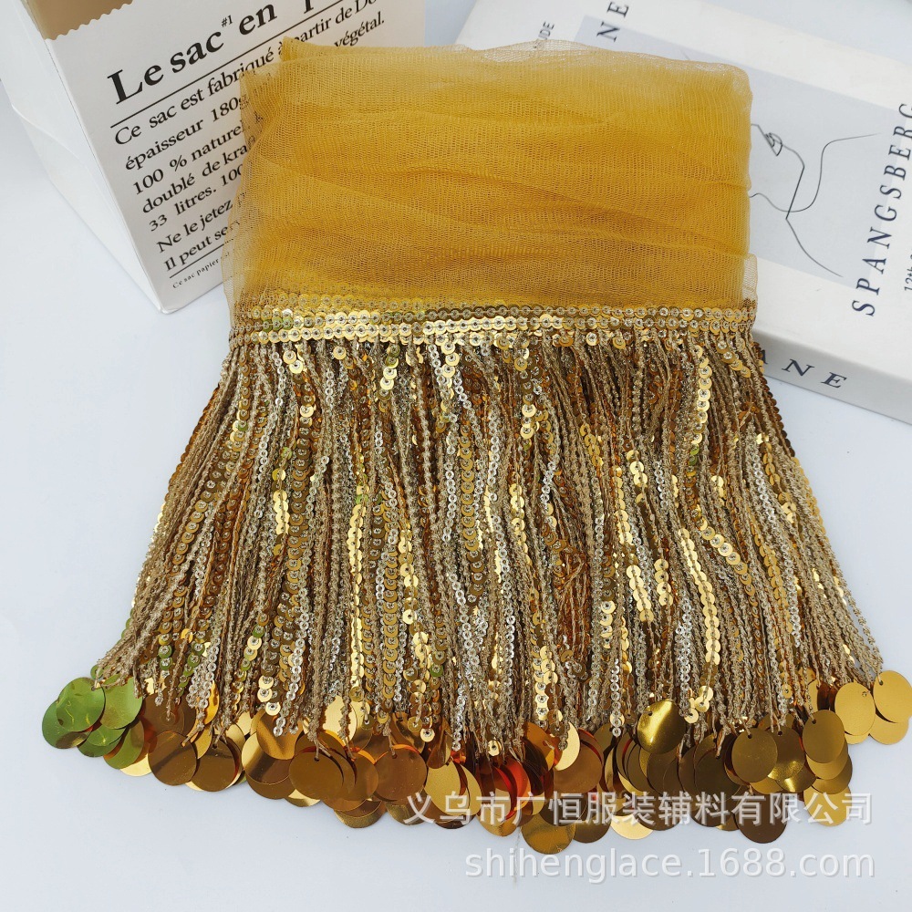 10Yards Sequins Tassel Lace Tr - огляд і ціна Fringe Ribbon Sewing