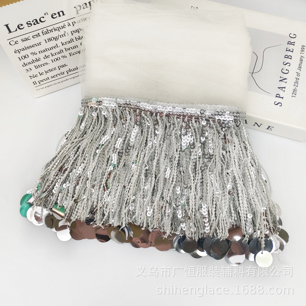 10Yards Sequins Tassel Lace Tr - огляд і ціна Fringe Ribbon Sewing