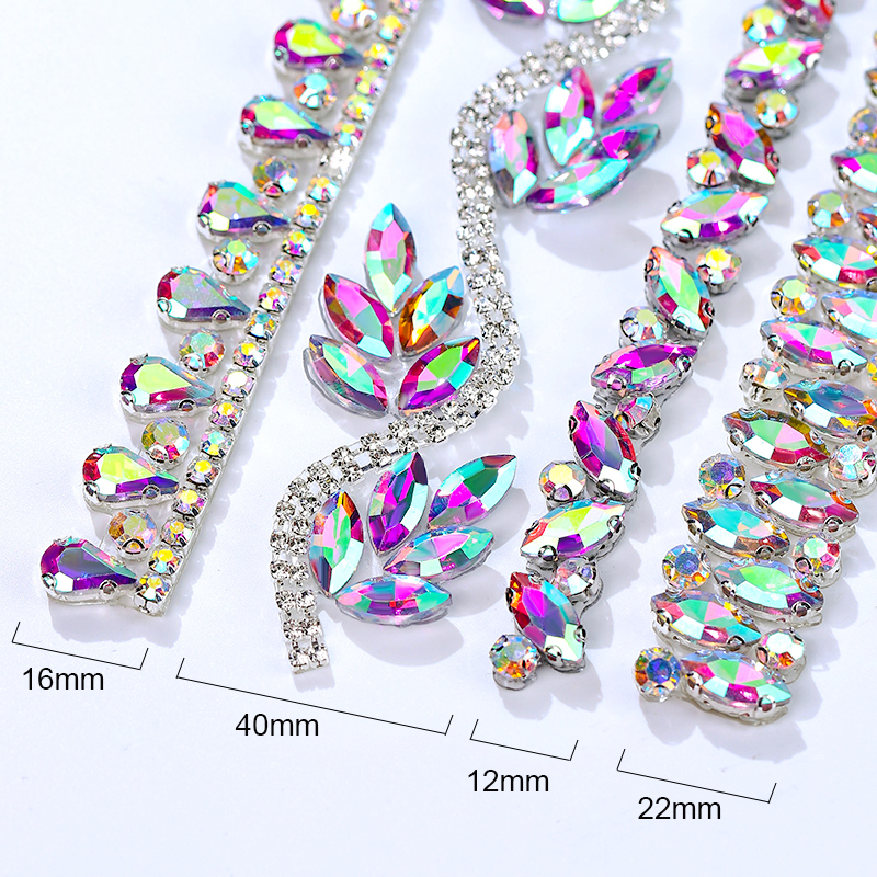 QIAO Rhinestone Trim Crystal A - огляд і ціна Crystal Mesh Fabric