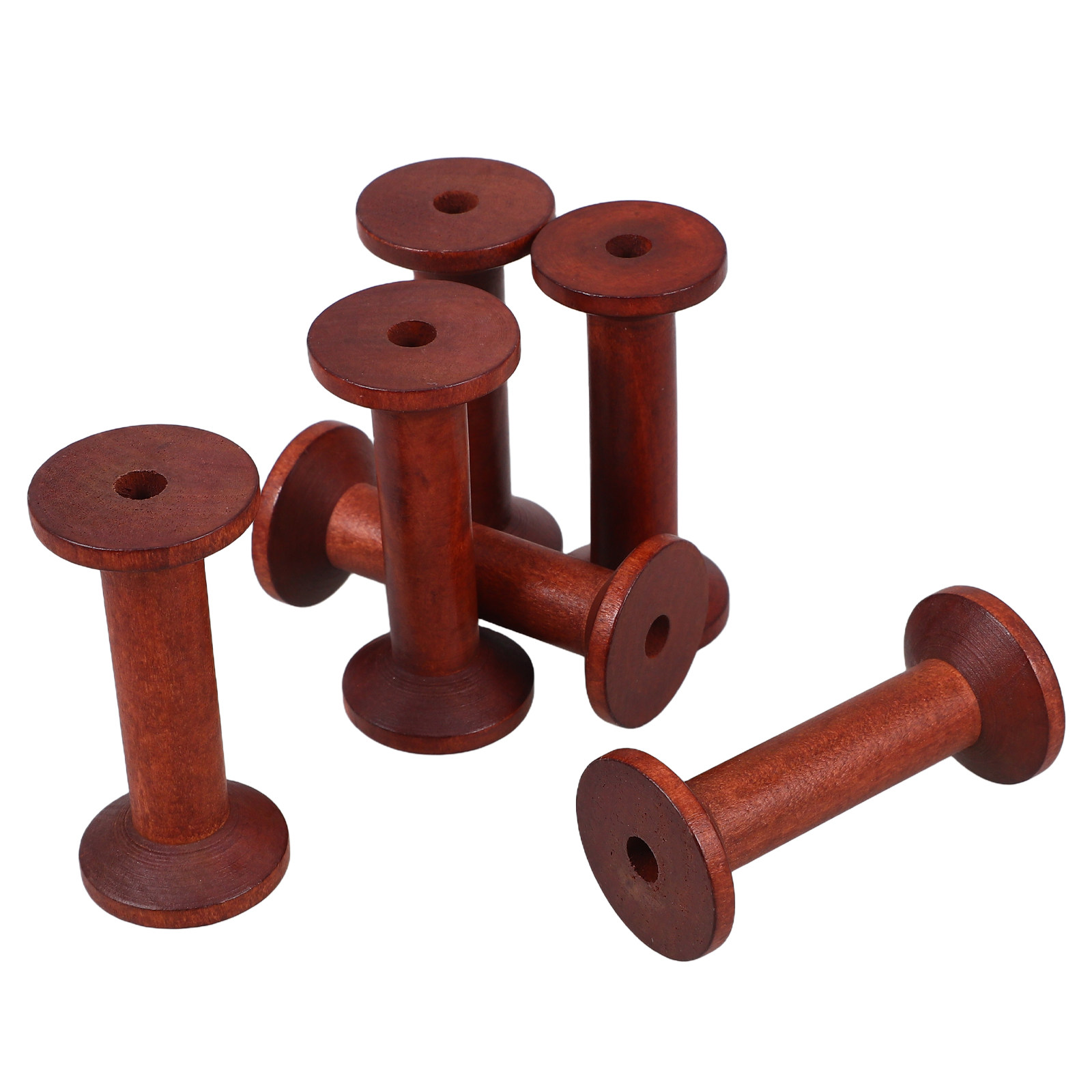 6Pcs Smooth Wood Thread Spools - огляд і ціна Embroidery Craft