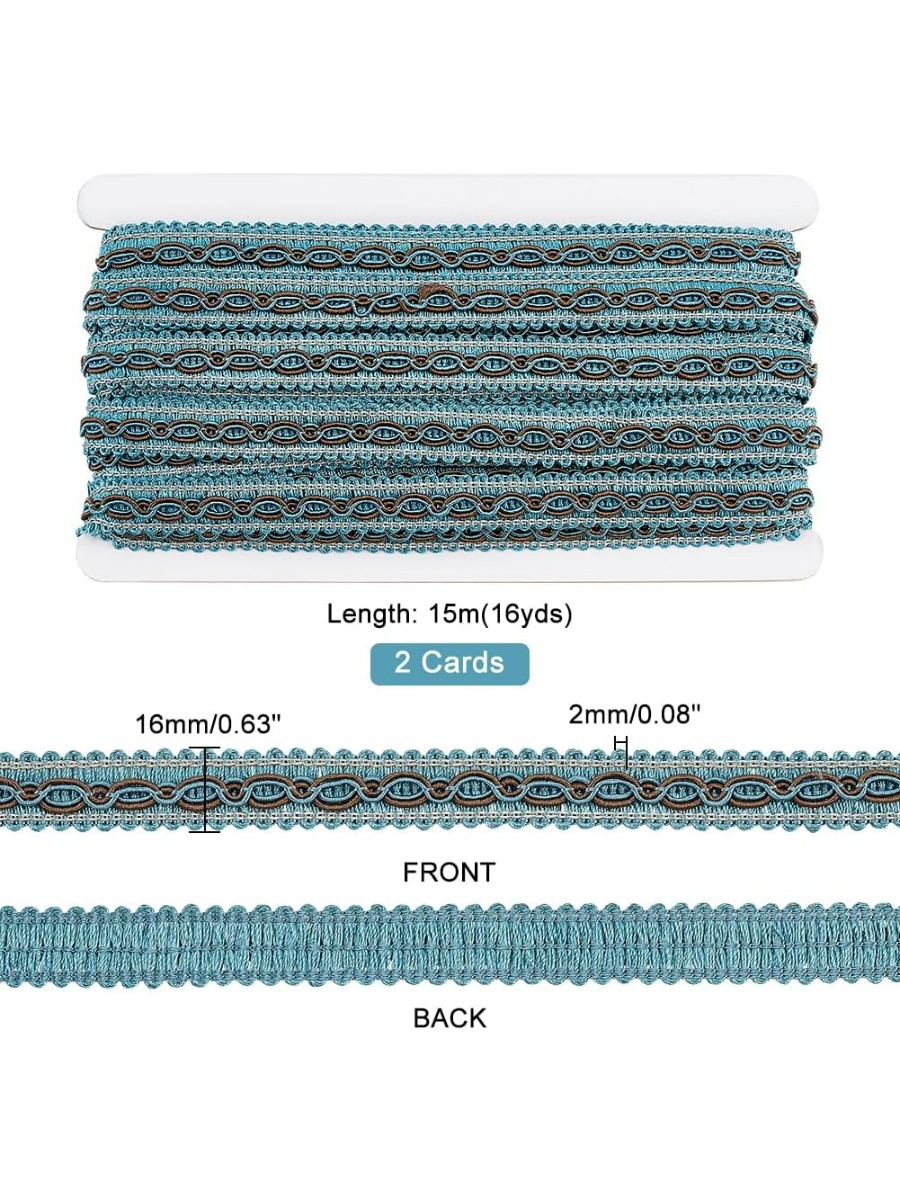 32 Yards Blue Braid Tirm for S - огляд і ціна Fringe Ribbon Sewing