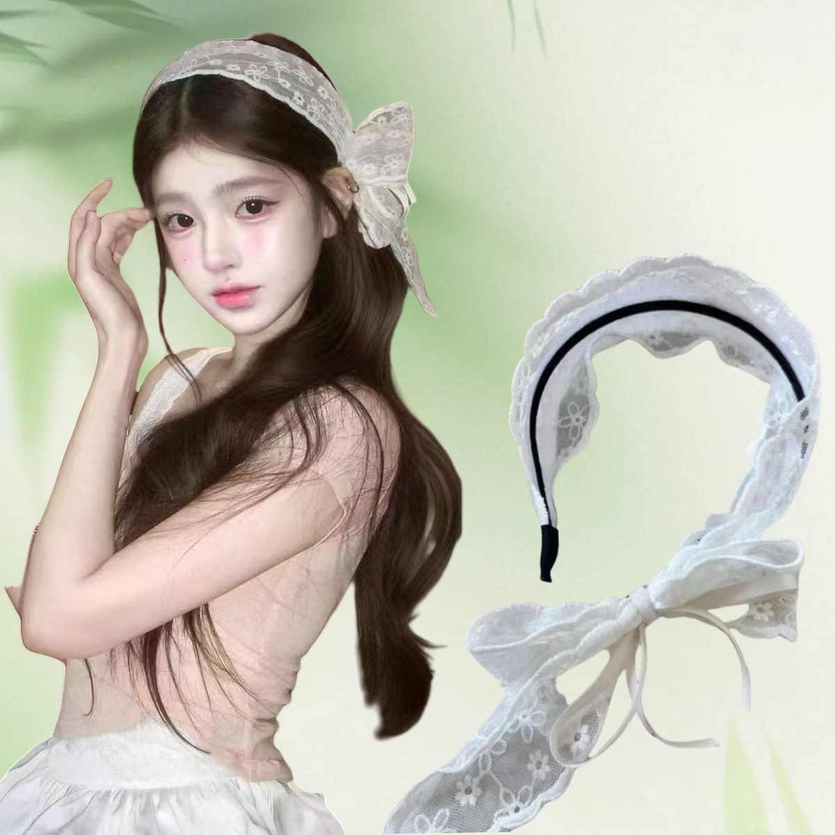 New Vintage Pastoral Lace Hair - огляд і ціна Lace Ribbon Trim