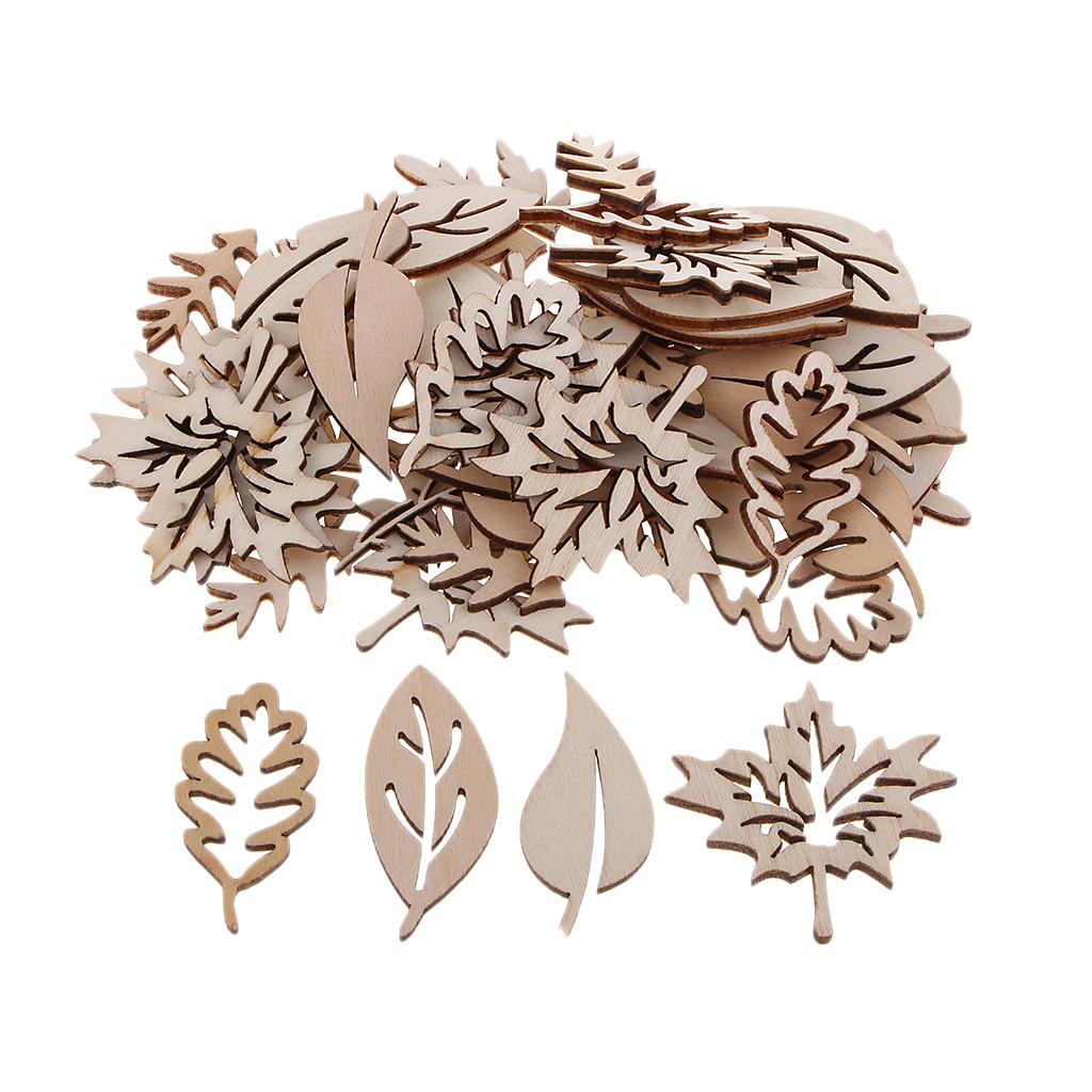 50 Pieces Wooden Leaves Embell - огляд і ціна Christmas Craft Embellishment