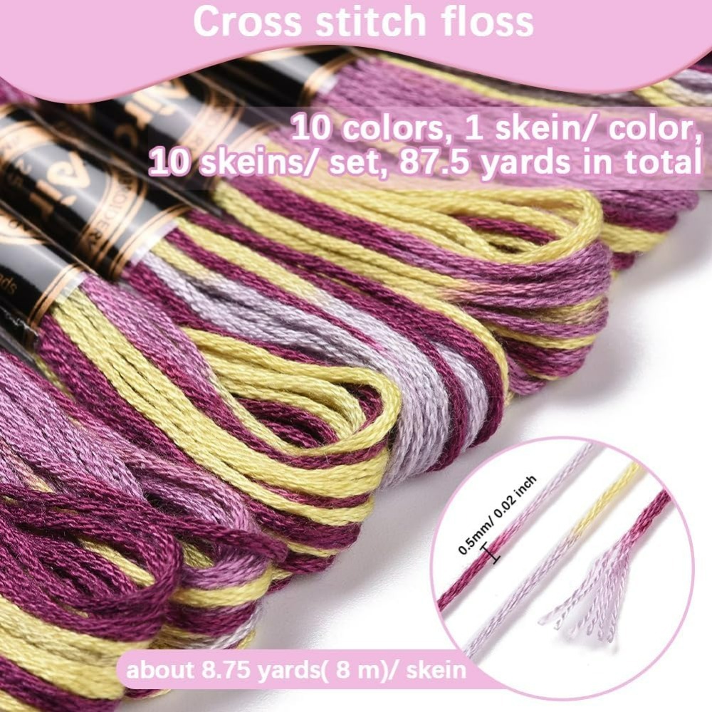 6 Strands Purple Variegated Em - огляд і ціна Embroidery Embellishments