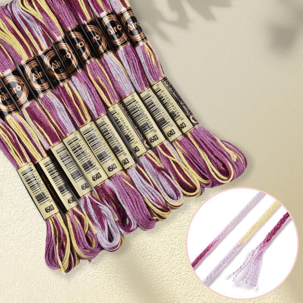 6 Strands Purple Variegated Em - огляд і ціна Embroidery Embellishments