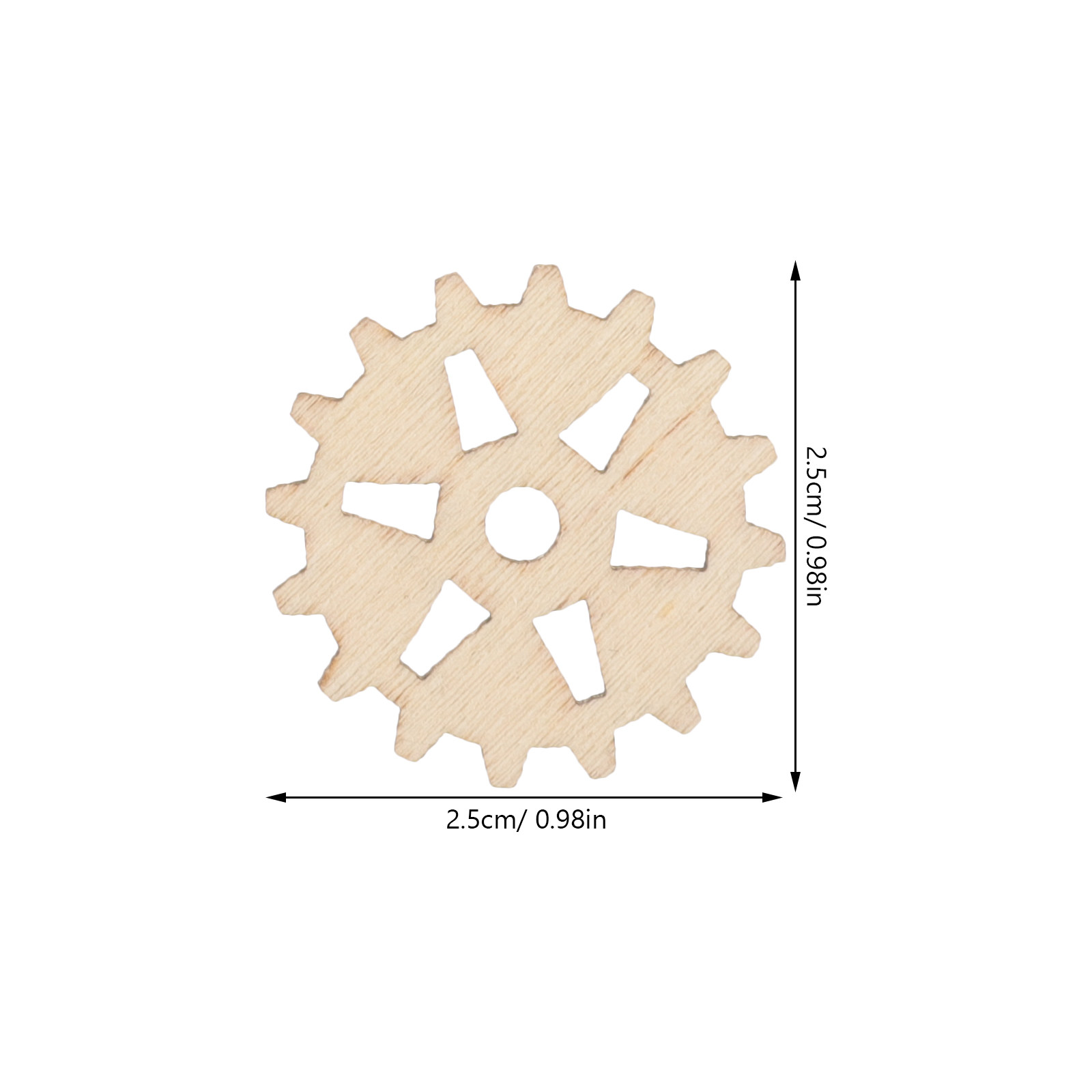 100Pcs Wooden Gear Pieces 25Mm - огляд і ціна Craft Embellishments