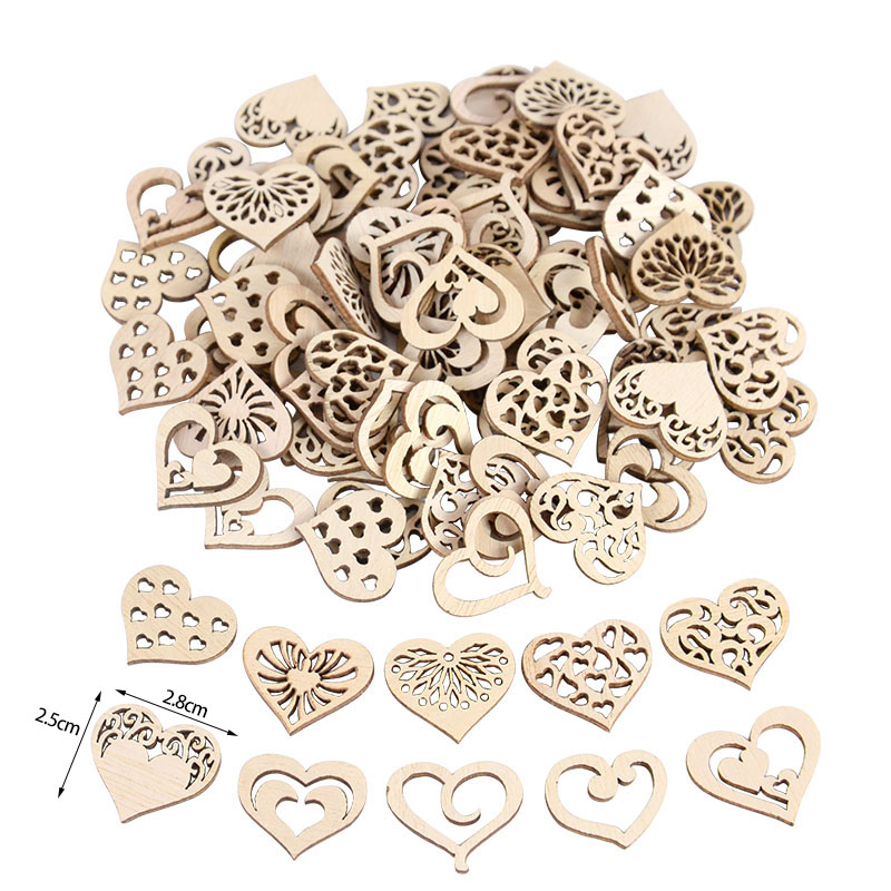 50/100pcs Hollowed Heart Patte - огляд і ціна Craft Embellishments