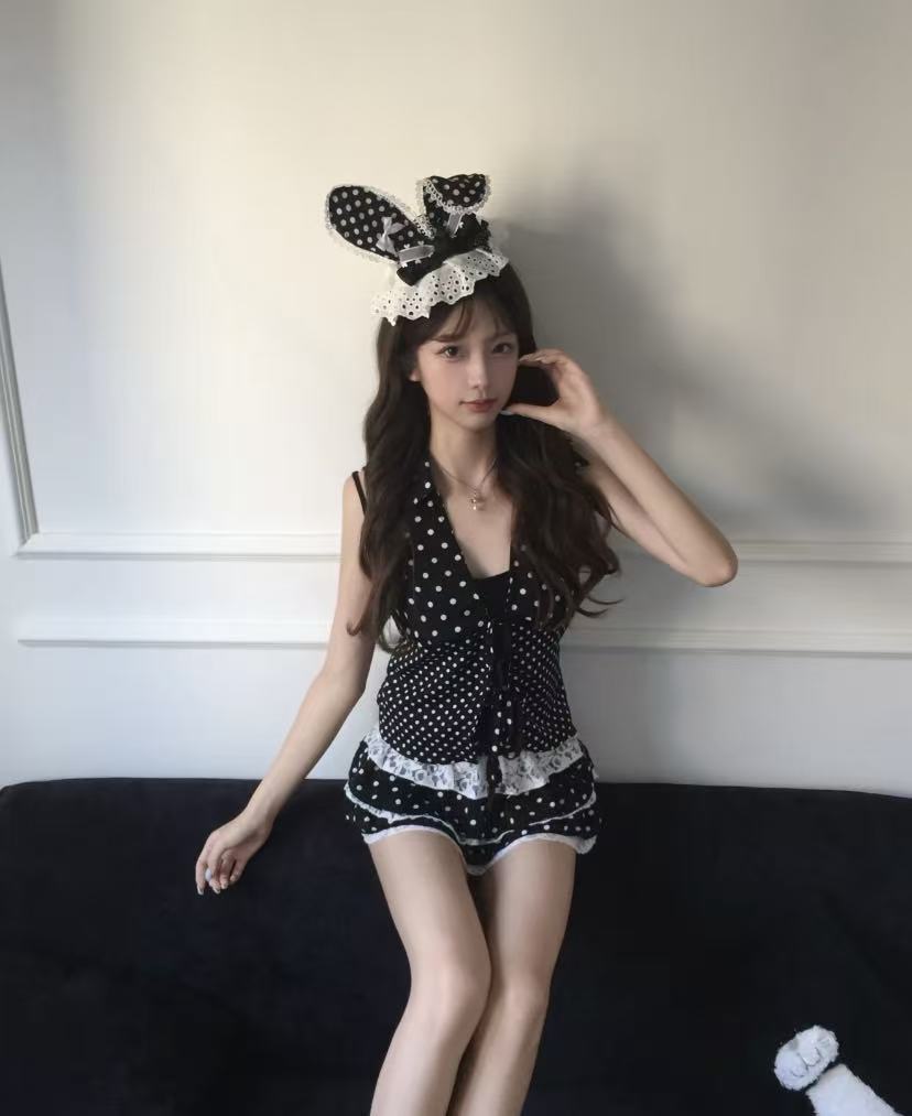 Y2K Vintage Coquette 2 Piece S - огляд і ціна Elastic Lace Trim