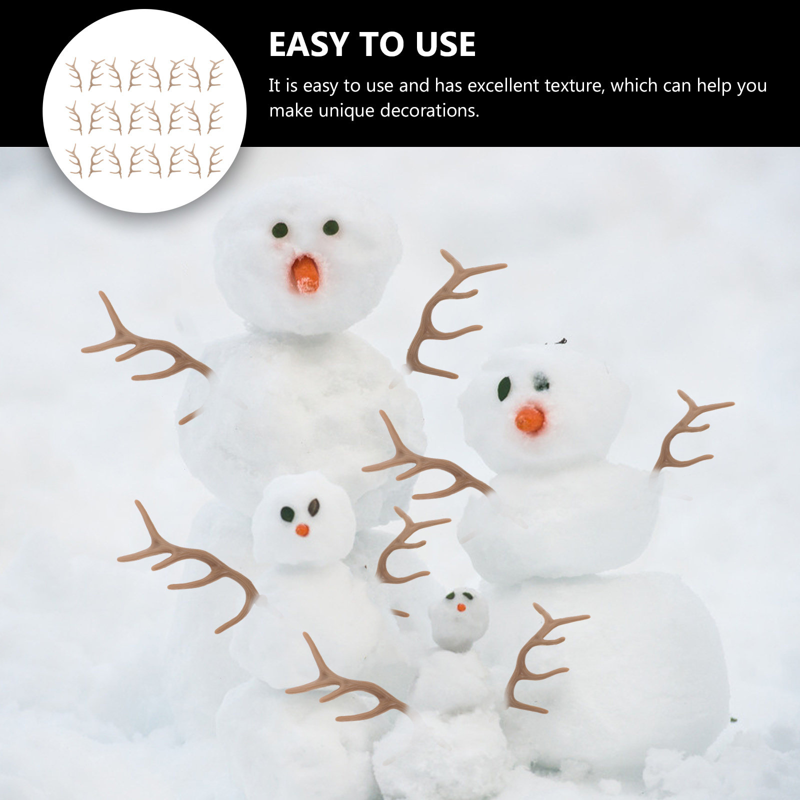 12Pairs Plastic Branch Antlers - огляд і ціна Christmas Craft Embellishment