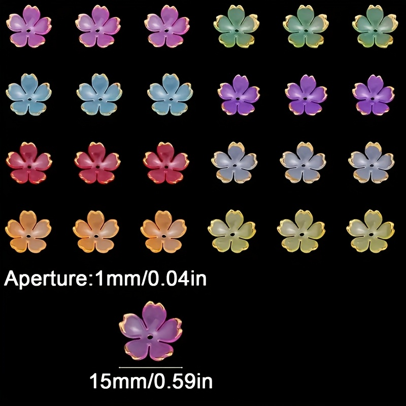 200/100pcs 15mm Colorful Acryl - огляд і ціна Embroidery Embellishments
