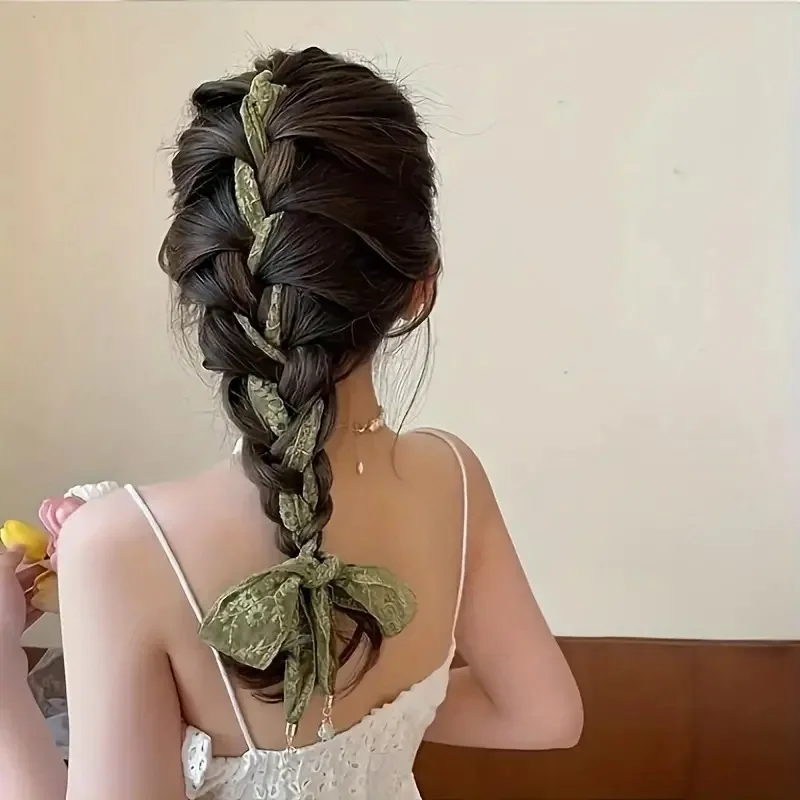 1PC Flower Lace Ribbon Hair Sc - огляд і ціна Lace Ribbon Trim