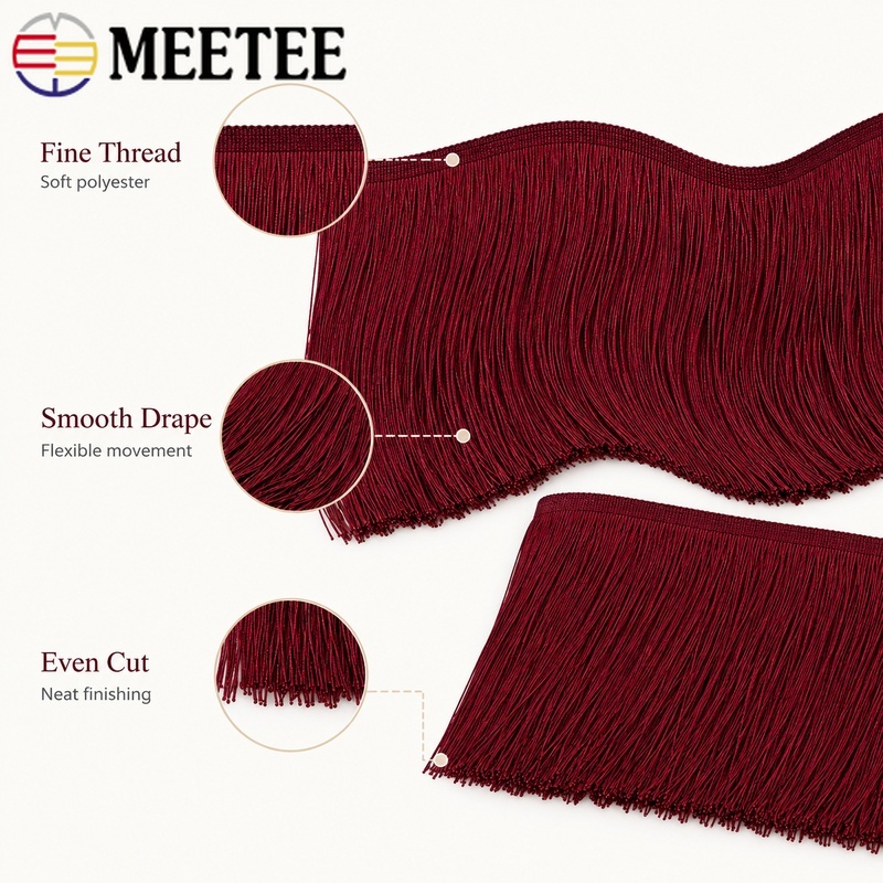 5/10Yards 10-30cm Red Tassel F - огляд і ціна Fringe Ribbon Sewing