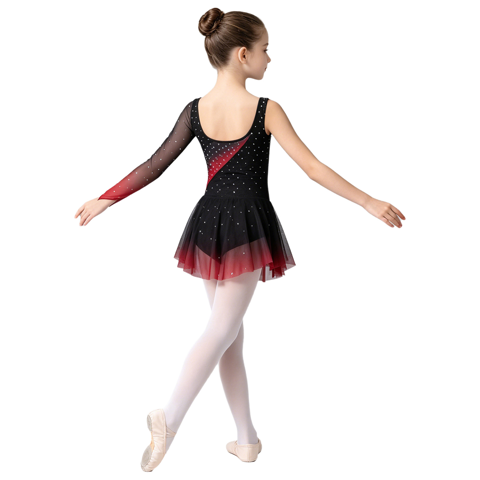 Kids Girls Lyrical Dance Figur - огляд і ціна Rhinestone Banding Trim