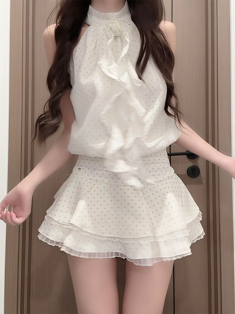 French Sweet Polka Dot 2 Piece - огляд і ціна Elastic Lace Trim
