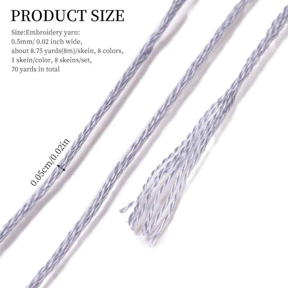 8 Skeins 70 Yards Grey Friends - огляд і ціна Embroidery Embellishments