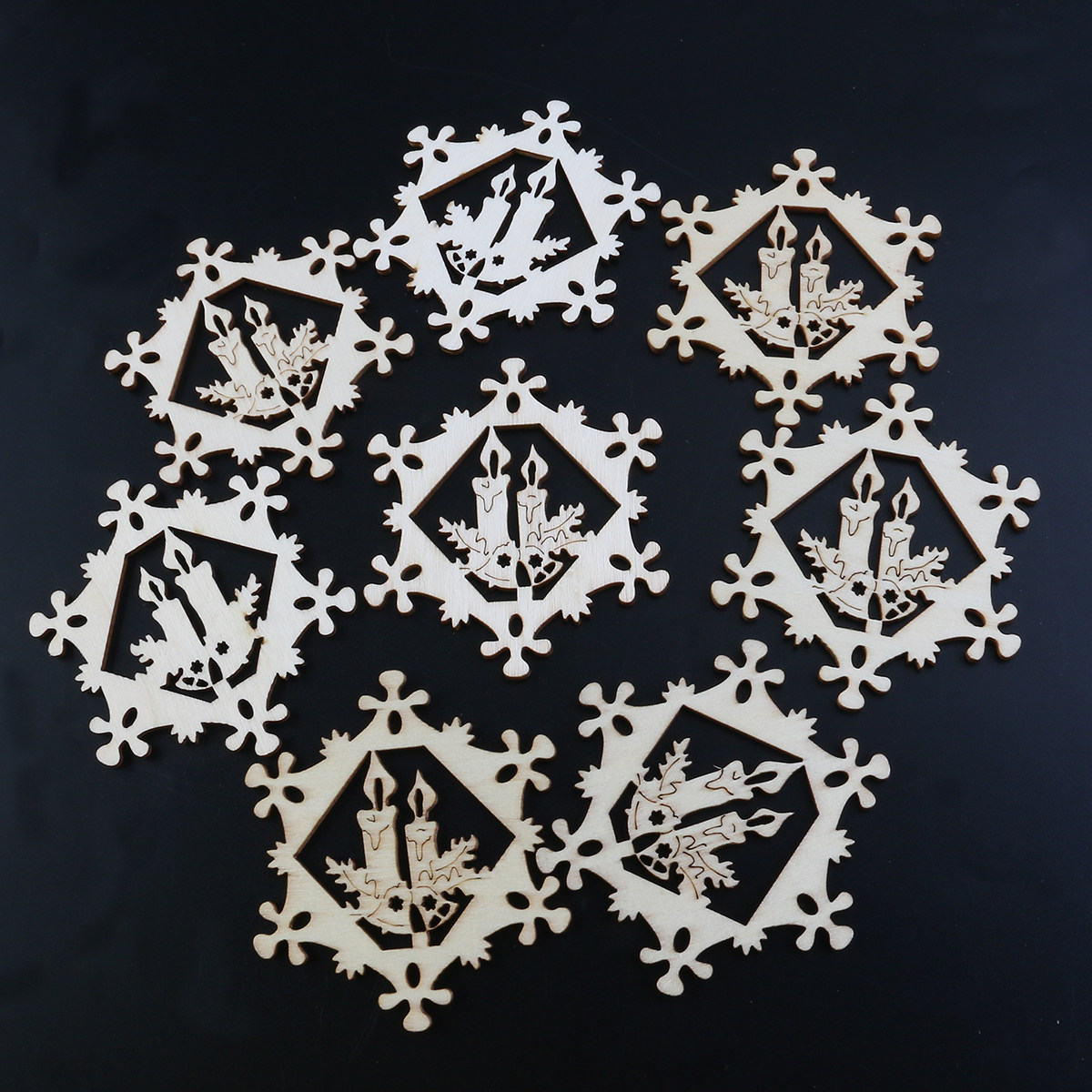 10Pcs Snowflake Pendant Christ - огляд і ціна Christmas Craft Embellishment