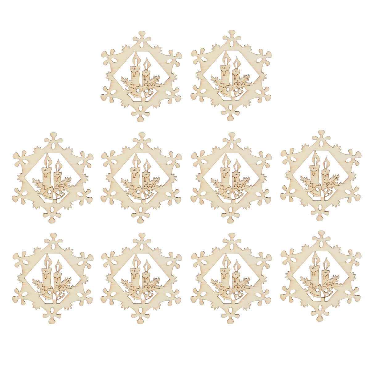 10Pcs Snowflake Pendant Christ - огляд і ціна Christmas Craft Embellishment