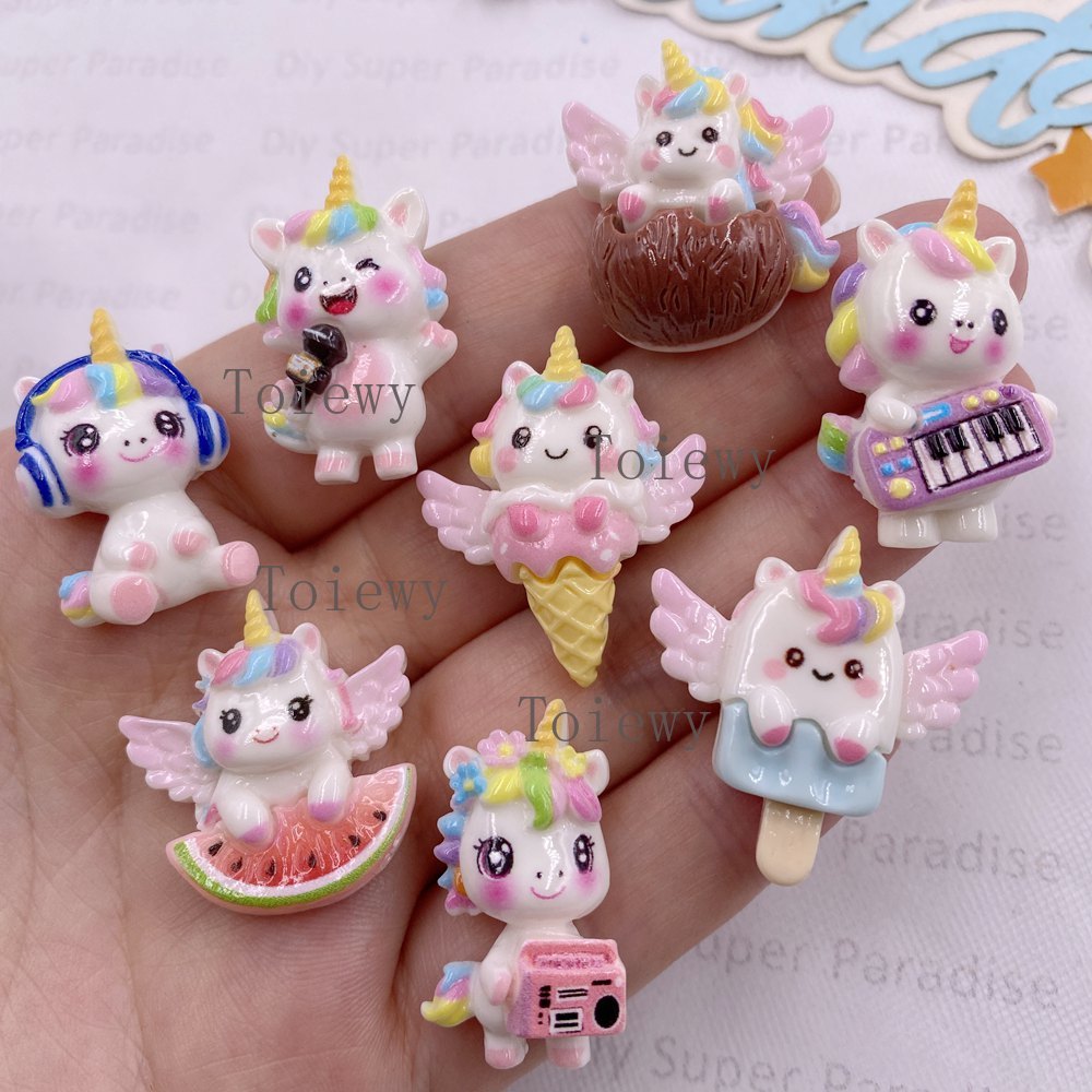 10pcs Resin Colorful Cartoon R - огляд і ціна Christmas Craft Embellishment