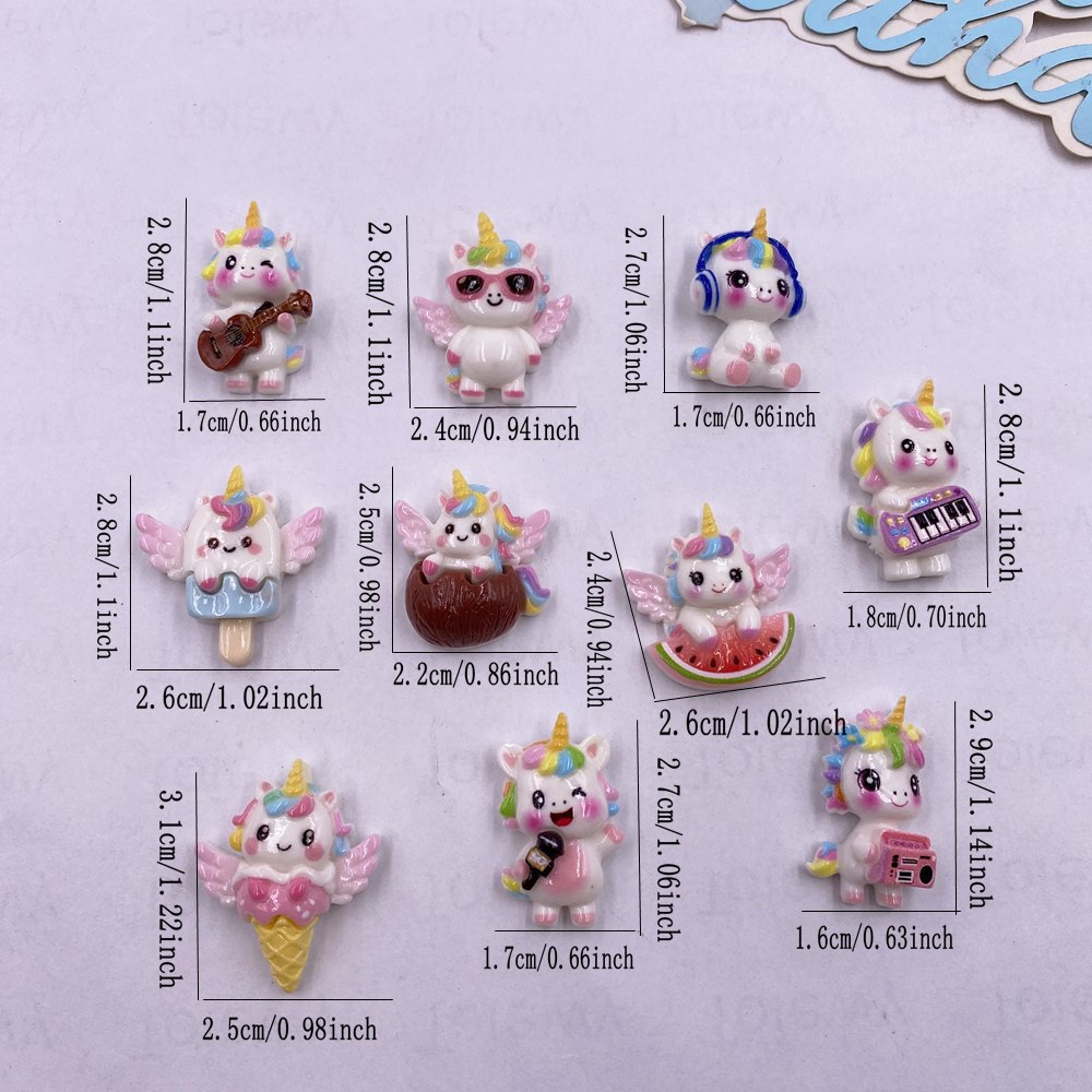 10pcs Resin Colorful Cartoon R - огляд і ціна Christmas Craft Embellishment