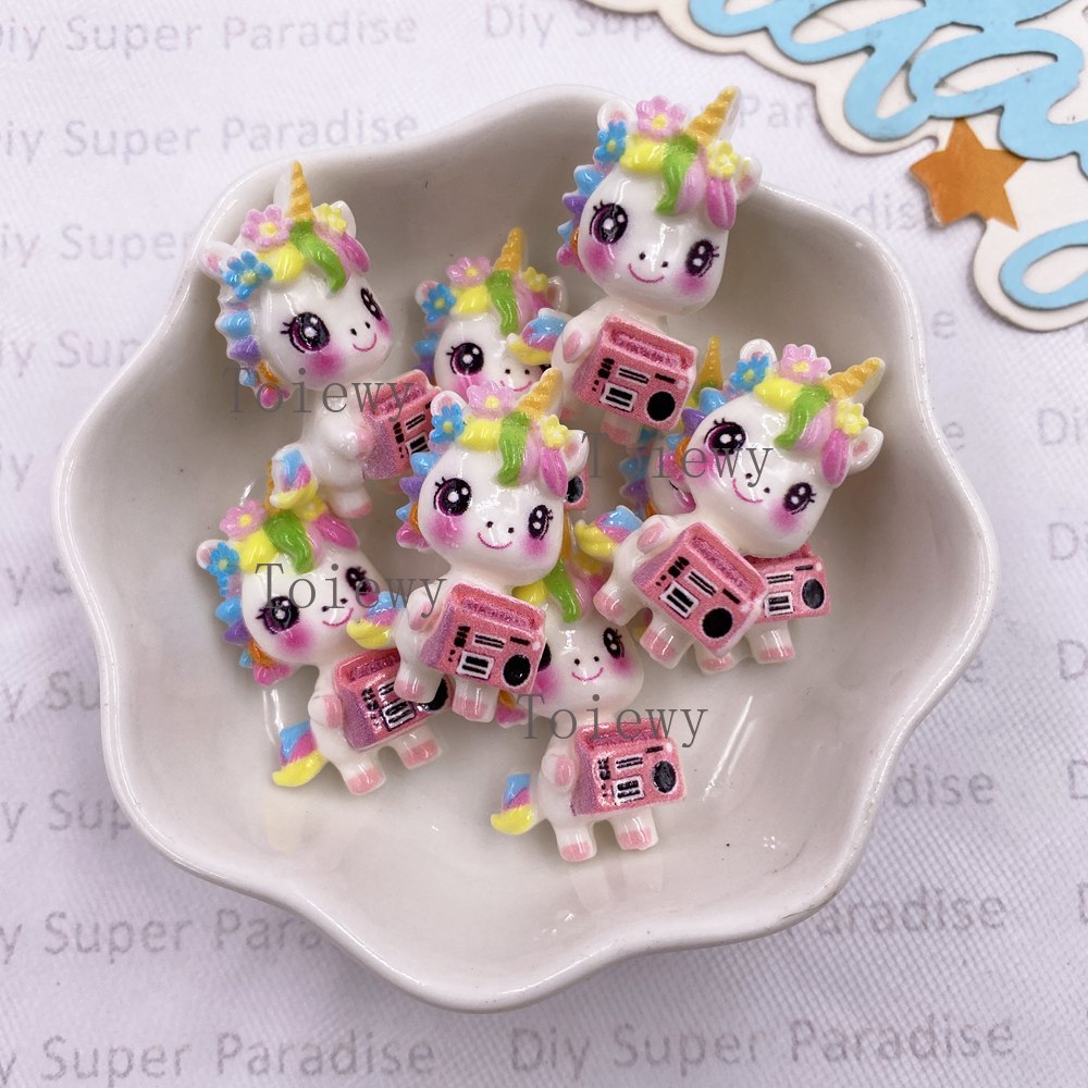 10pcs Resin Colorful Cartoon R - огляд і ціна Christmas Craft Embellishment
