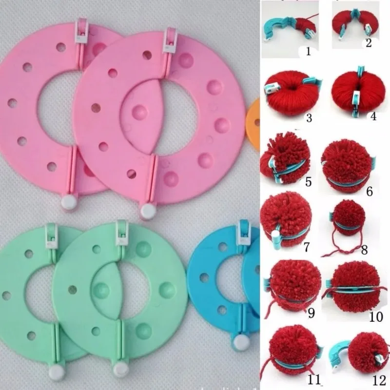 8PCS 4Sizes Fluff Ball Weaver  - огляд і ціна Pom Pom Maker Tool