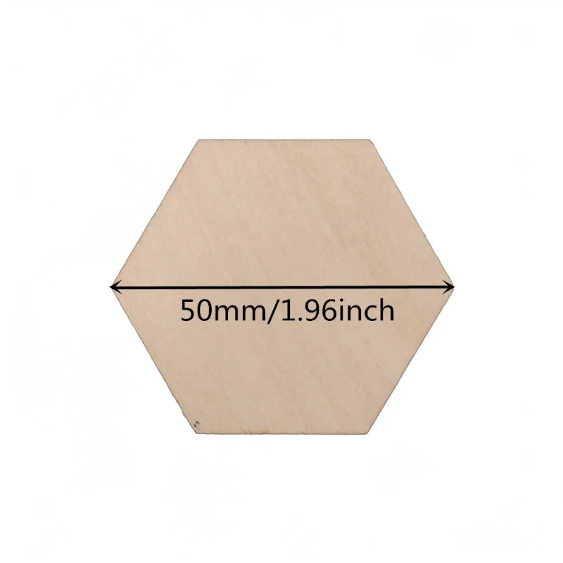 10-120mm Wooden Hexagon Blank  - огляд і ціна Craft Embellishments