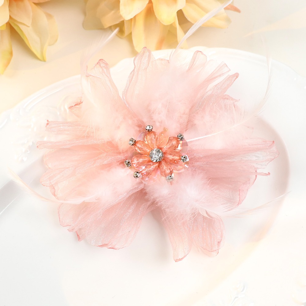 Handmade Mesh Feather Flower B - огляд і ціна Crystal Mesh Fabric
