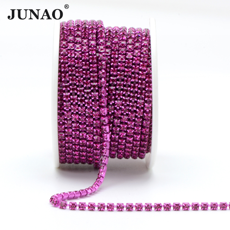 JUNAO 10 Yard SS6 SS8 SS12 Sew - огляд і ціна Rhinestone Banding Trim