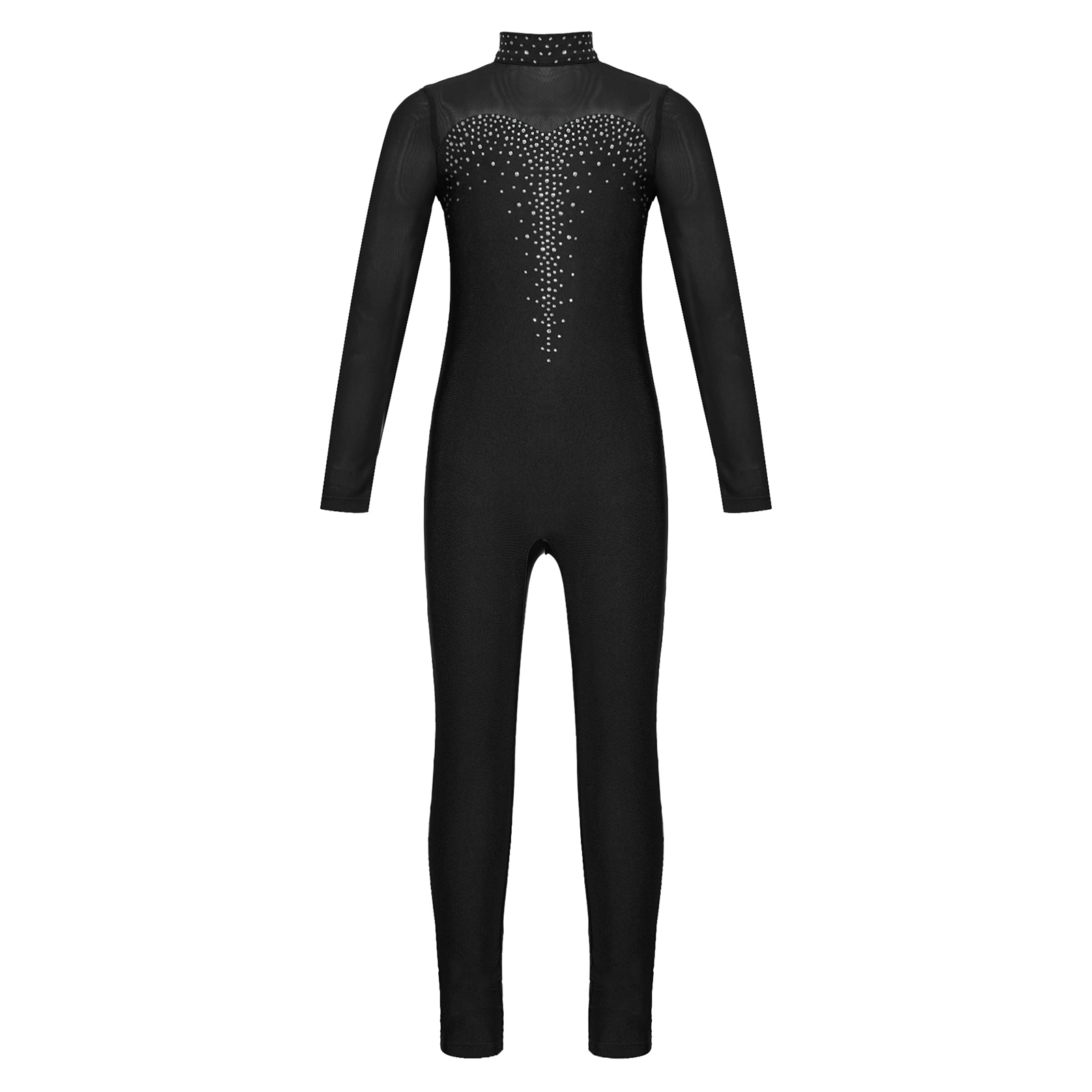 Girls Ballet Gymnastics Leotar - огляд і ціна Rhinestone Banding Trim