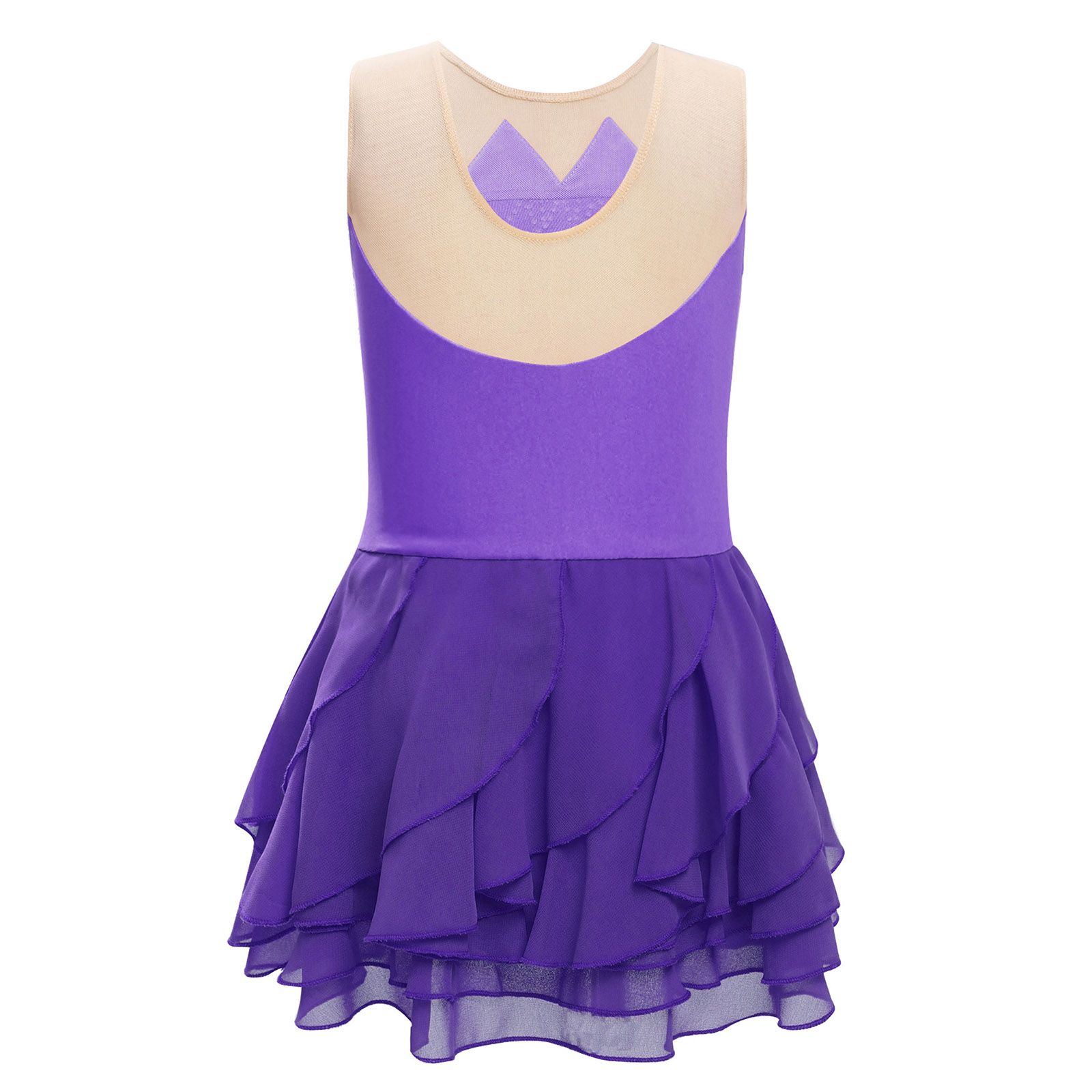 Girls Mesh Figure Skating Dres - огляд і ціна Rhinestone Banding Trim