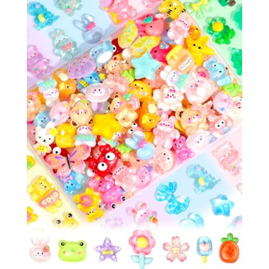 100PCS Cute Slime Charms Bulk  - огляд і ціна Easter Craft Embellishment Set