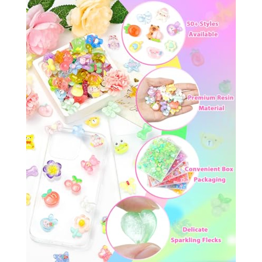 100PCS Cute Slime Charms Bulk  - огляд і ціна Easter Craft Embellishment Set