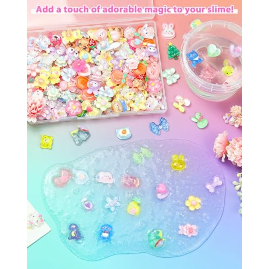 100PCS Cute Slime Charms Bulk  - огляд і ціна Easter Craft Embellishment Set