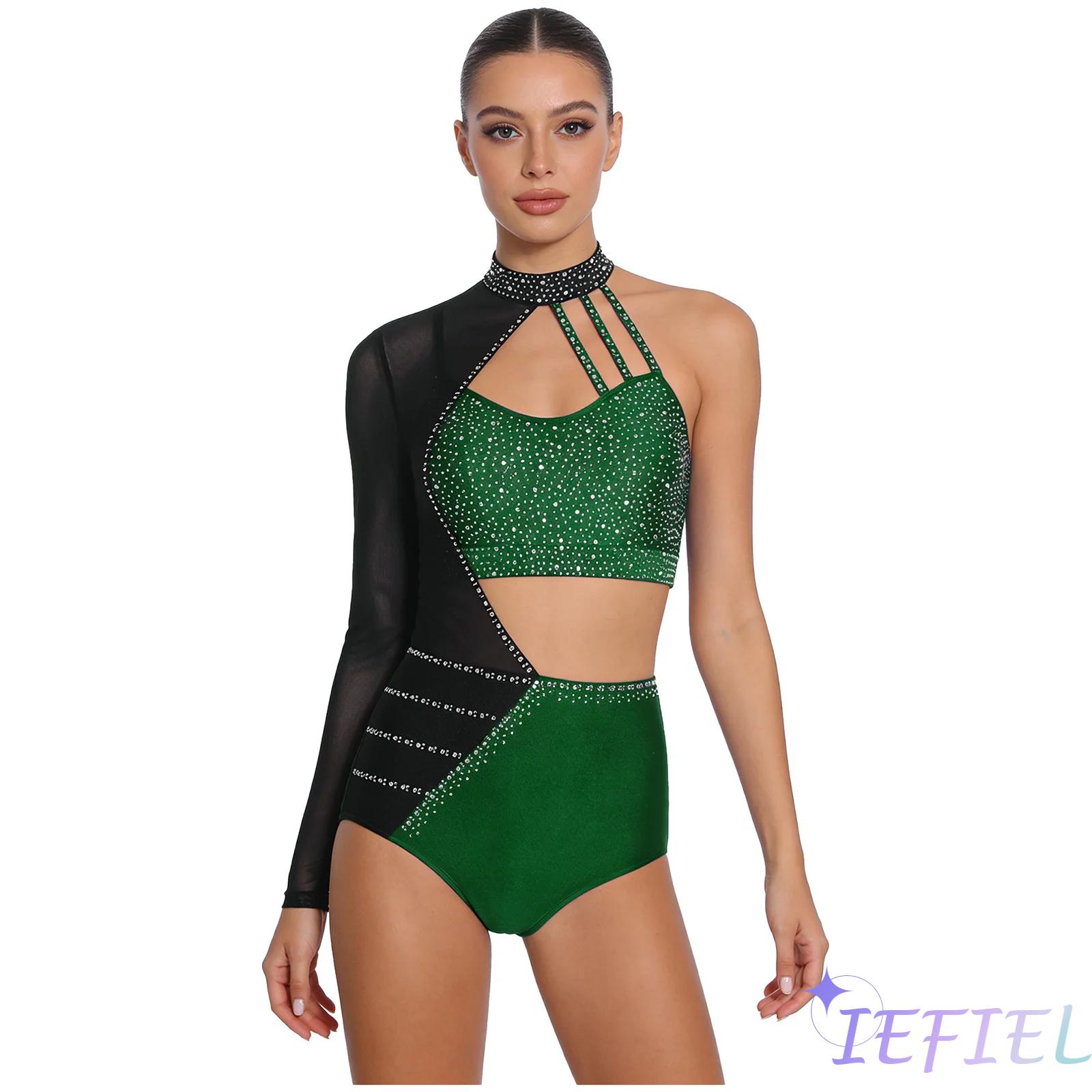 Elegant Womens Jazz Dance Gymn - огляд і ціна Rhinestone Banding Trim