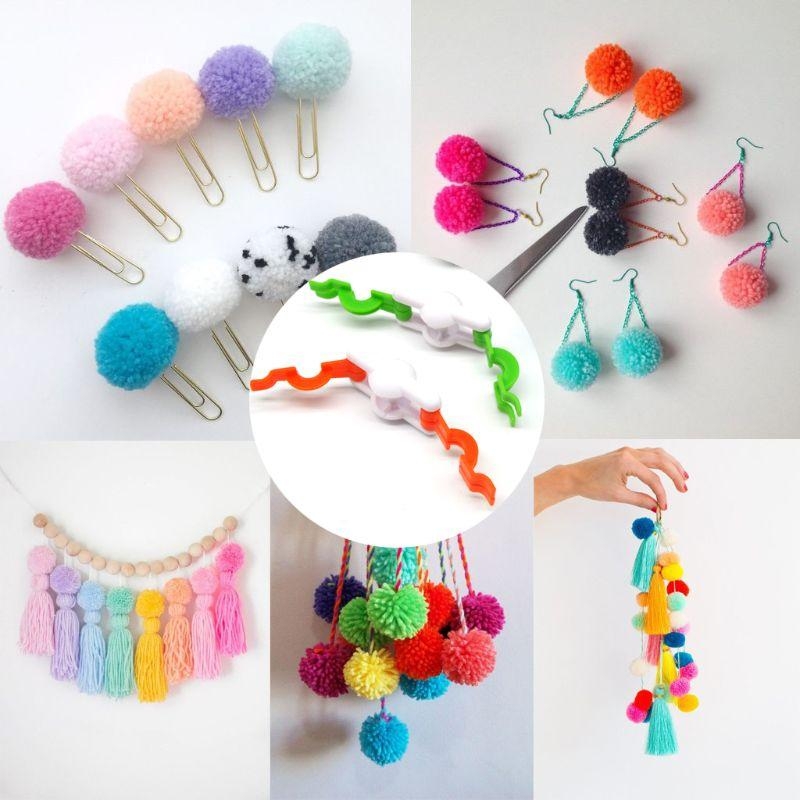 D8KF 2pcs Pom-Pom Maker for Fl - огляд і ціна Pom Pom Maker Tool