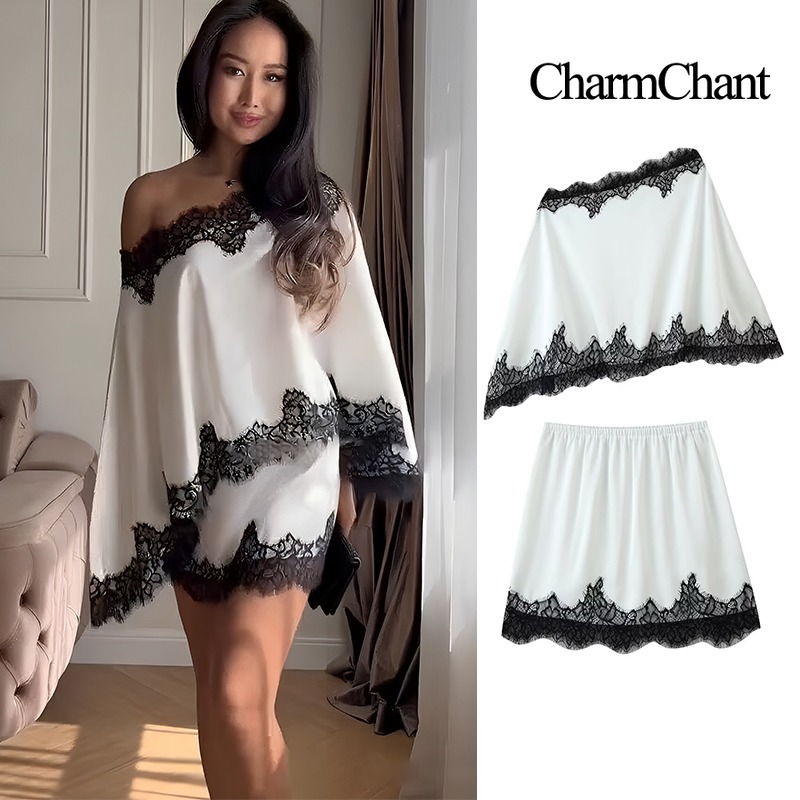 CHARMCHANT Women's Satin Lace  - огляд і ціна Elastic Lace Trim