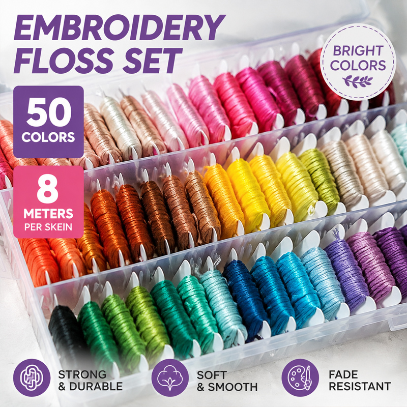 100% Cotton Embroidery Thread  - огляд і ціна Embroidery Craft
