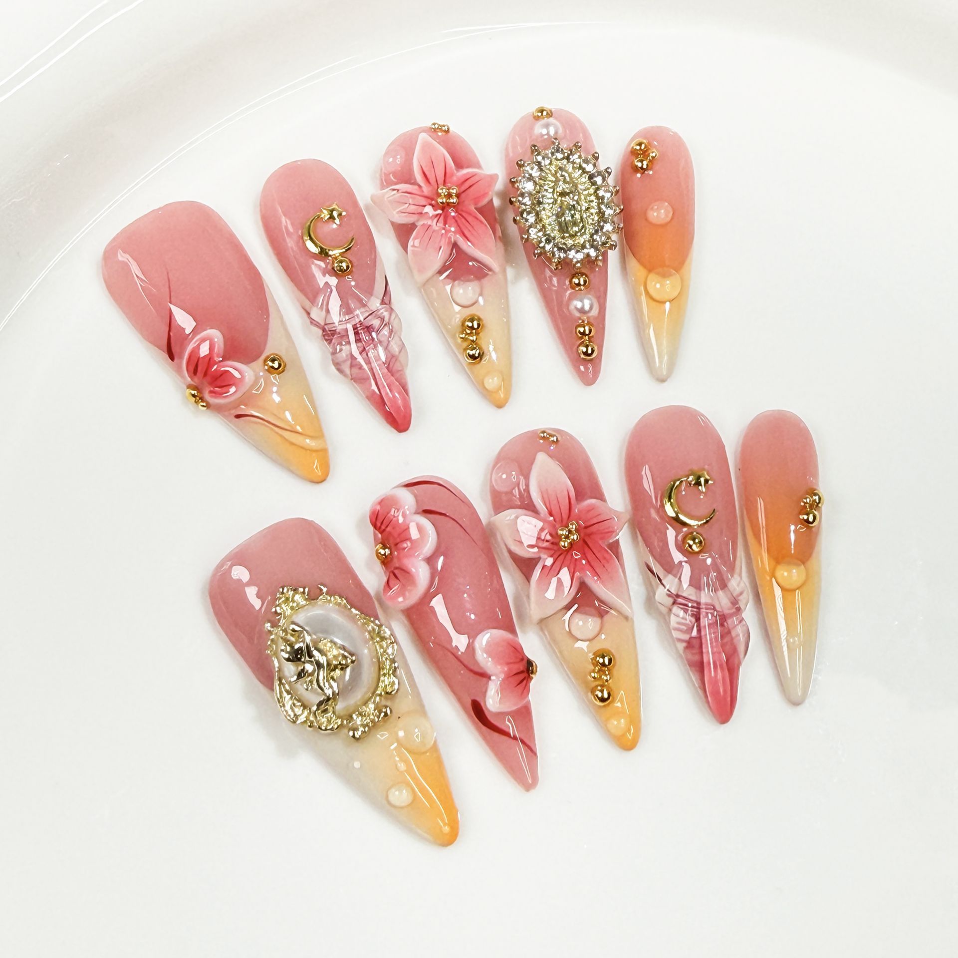 10Pcs Retro Flower Design Fals - огляд і ціна Embroidery Embellishments