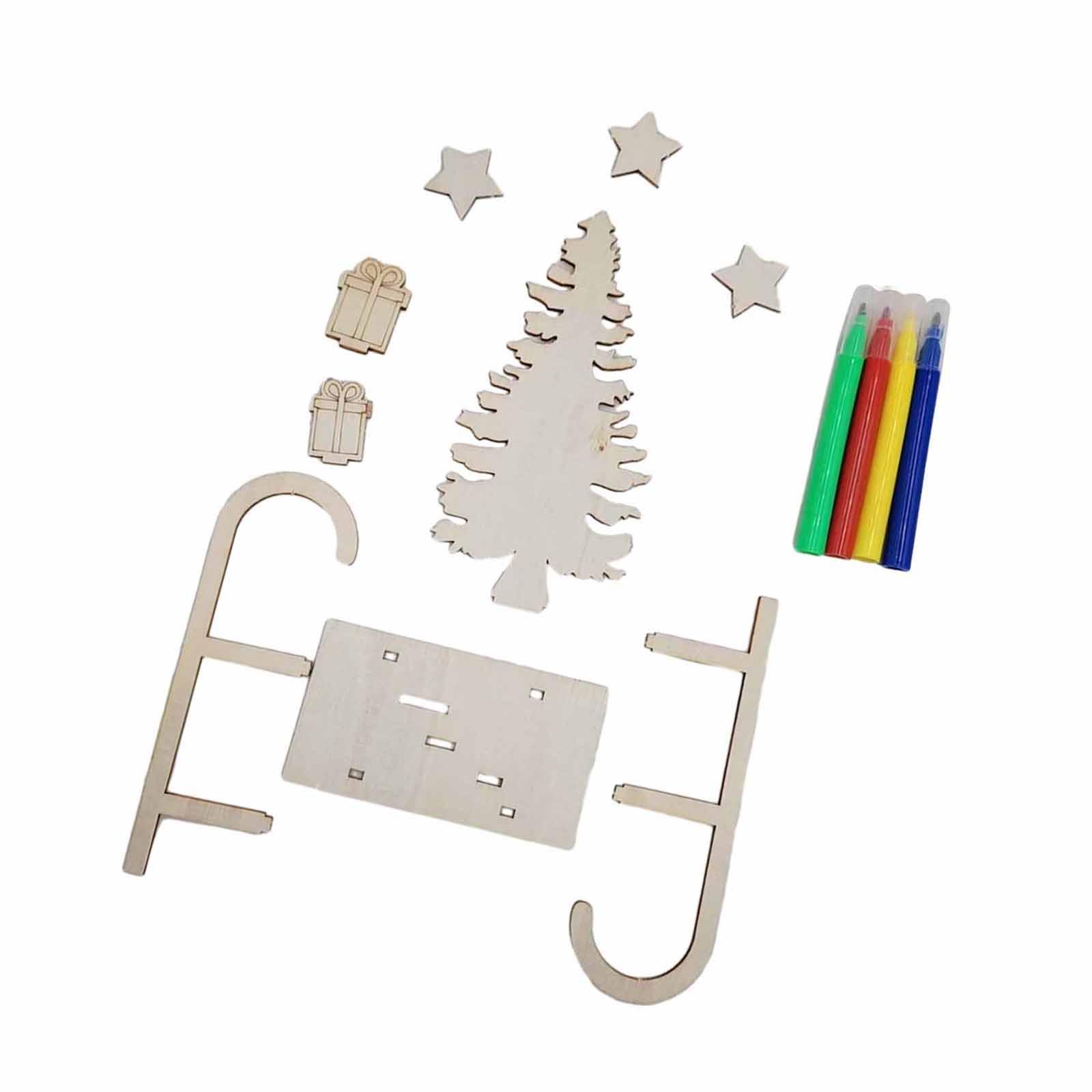 3x DIY Wooden Crafts Christmas - огляд і ціна Christmas Craft Embellishment